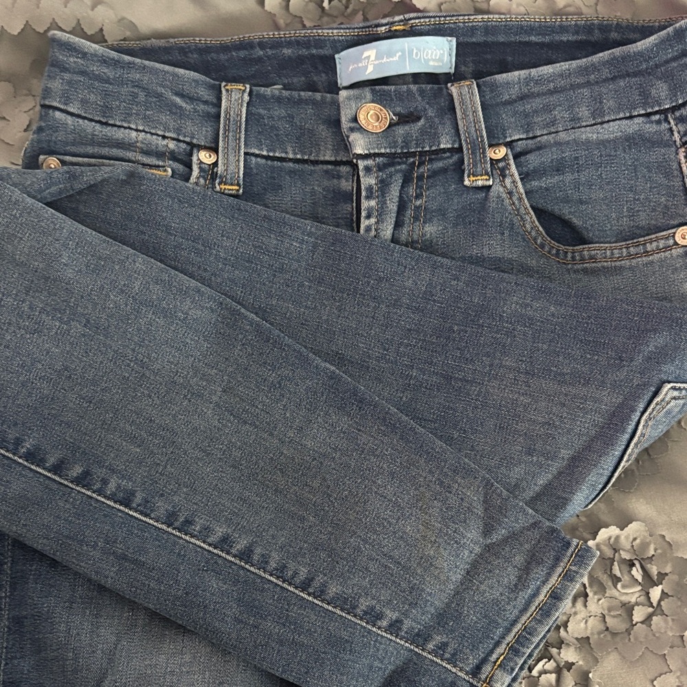 7 For All Mankind Women's Classic Indigo Blair Skinny Jeans size 26